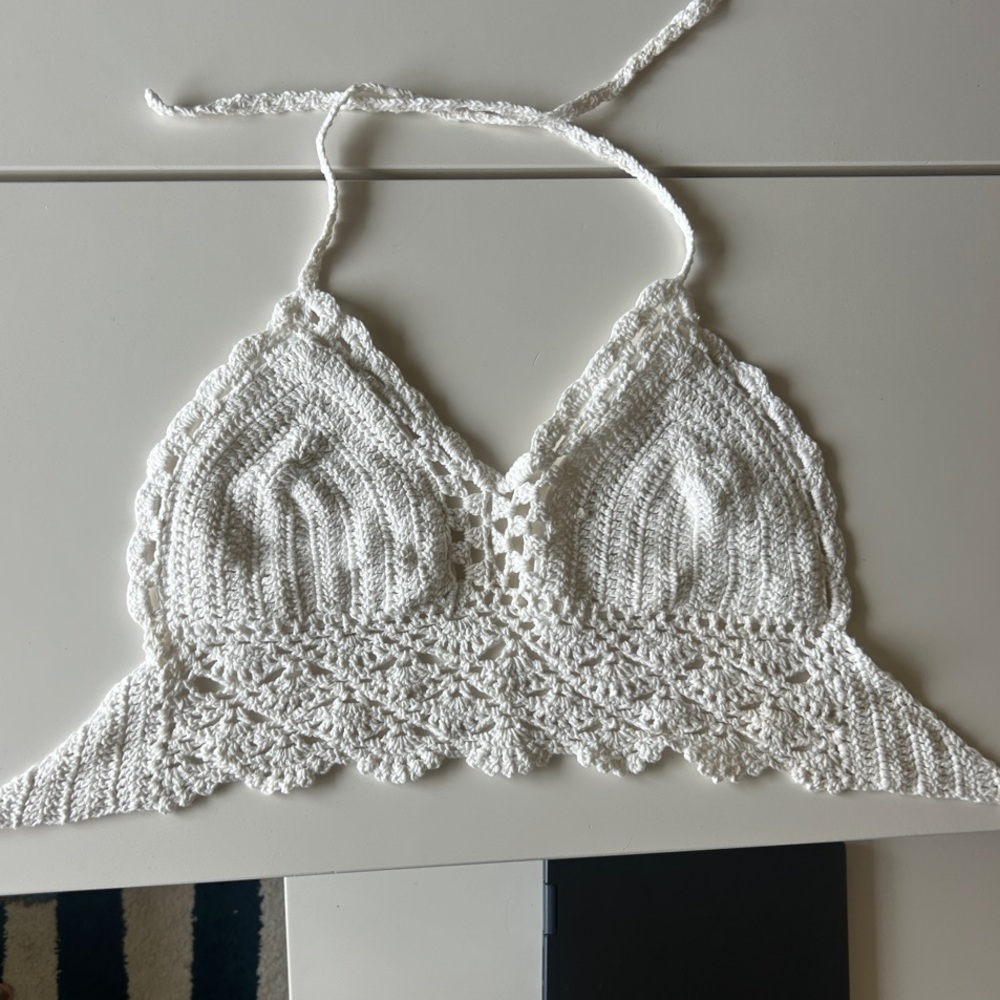 White Crochet Bralette